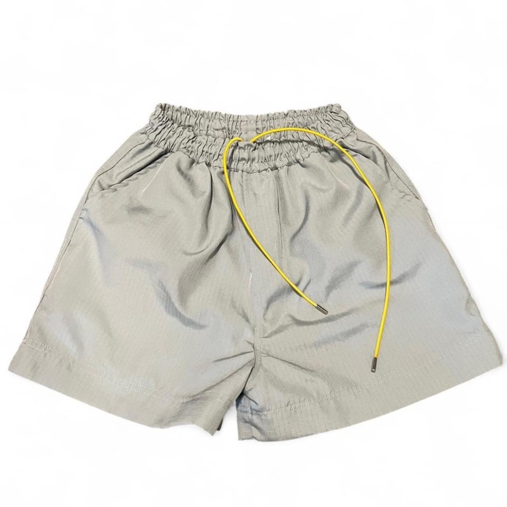 MNML Athletic Gray Shorts with Yellow Accent